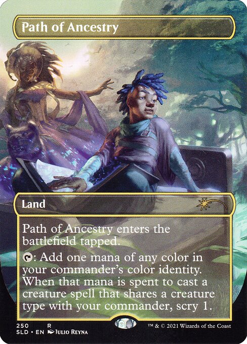 Path of Ancestry (250) - BORDERLESS - FULL ART - Foil Lightly Played / sld