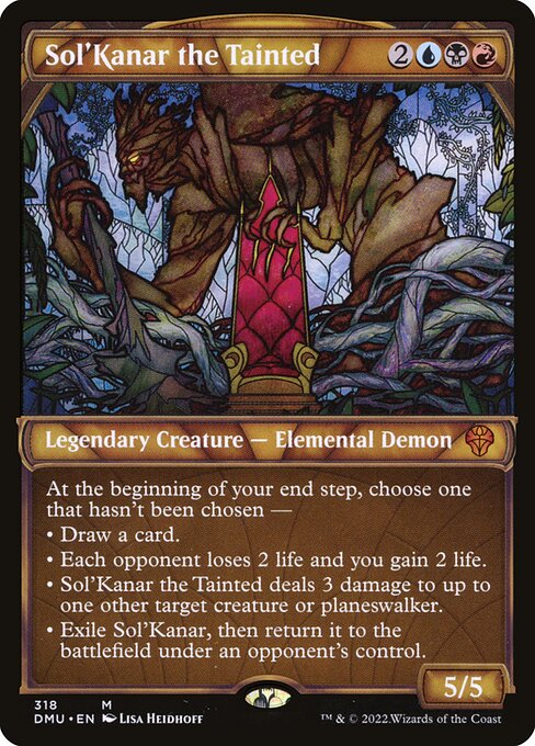 Sol'Kanar the Tainted (318) - SHOWCASE - Foil Lightly Played / dmu