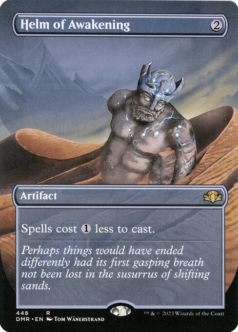 Helm of Awakening (448) - BORDERLESS - FULL ART - Foil Lightly Played / dmr