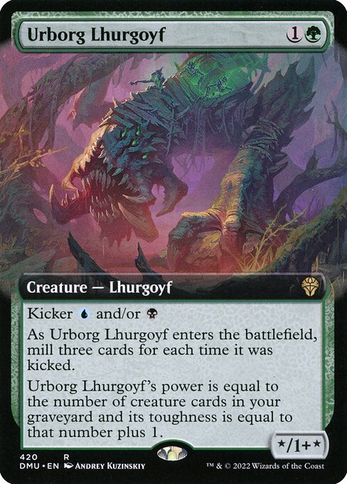 Urborg Lhurgoyf (420) - EXTENDED ART - Moderately Played / dmu
