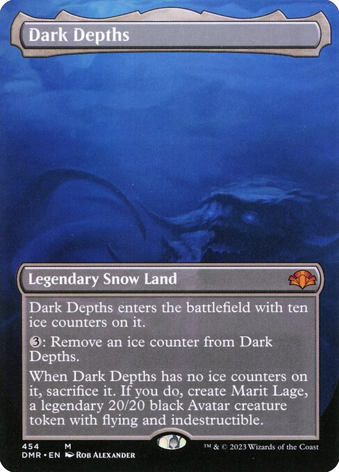 Dark Depths (454) - BORDERLESS - FULL ART - Foil Lightly Played / dmr