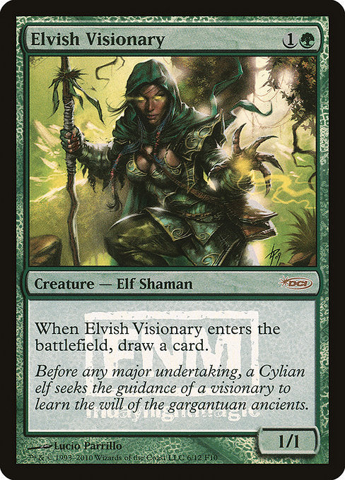 Elvish Visionary (6) - Foil Heavily Played / f10