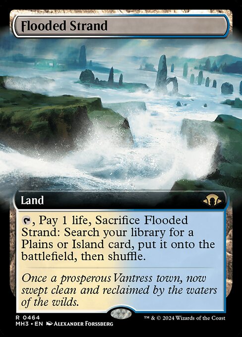 Flooded Strand (464) - EXTENDED ART - Lightly Played / mh3