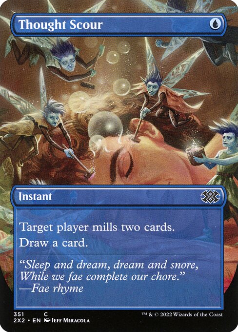 Thought Scour (351) - BORDERLESS - Lightly Played / 2x2