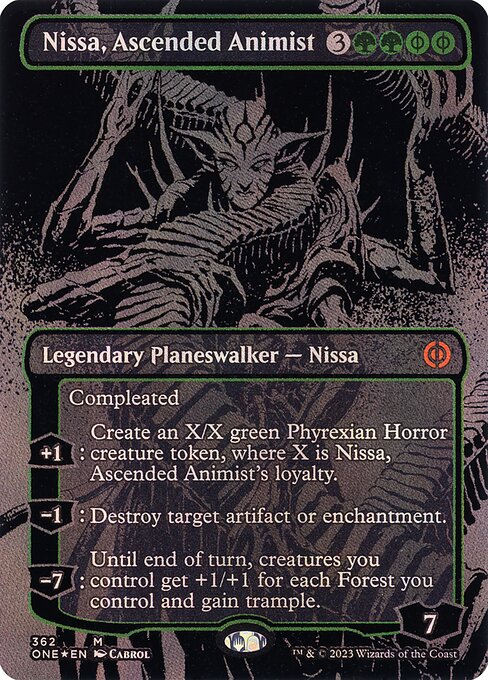 Nissa, Ascended Animist (362) - BORDERLESS - Foil Lightly Played / one