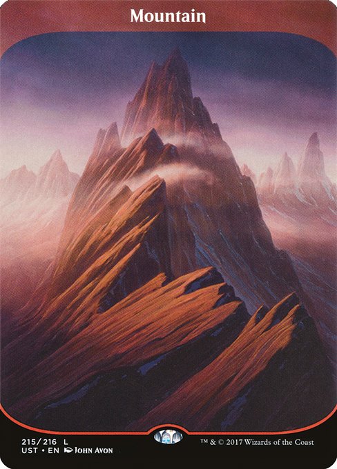 Mountain (215) - BORDERLESS - FULL ART - Lightly Played / ust