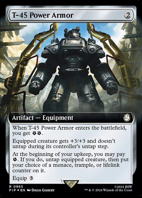 T-45 Power Armor (965) - EXTENDED ART - Foil Lightly Played / pip