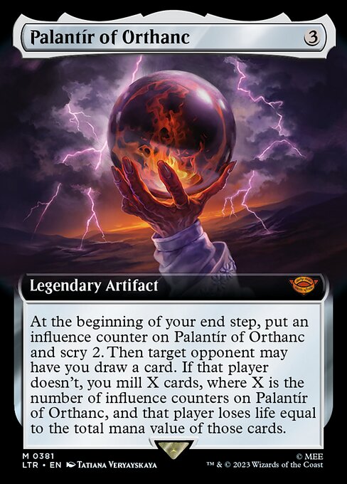 Palantír of Orthanc (381) - EXTENDED ART - Moderately Played / ltr
