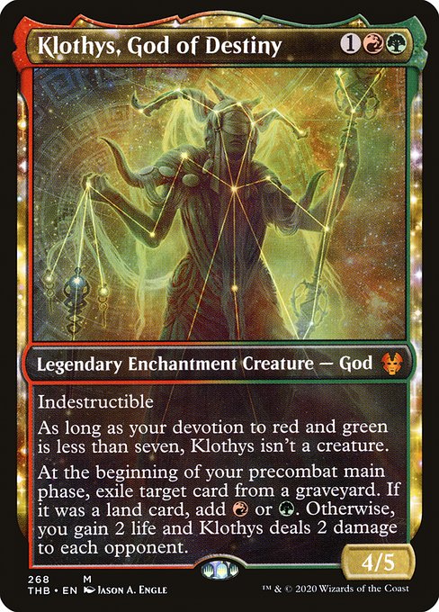 Klothys, God of Destiny (268) - SHOWCASE - FULL ART - Lightly Played / thb