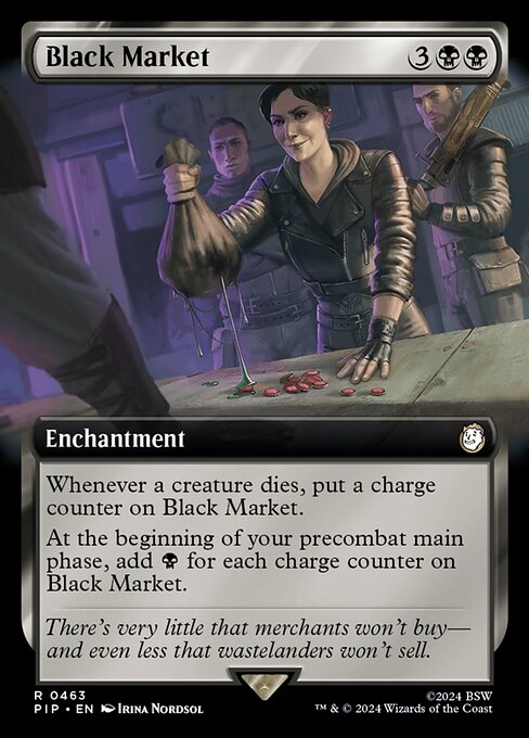 Black Market (463) - EXTENDED ART - Foil Lightly Played / pip