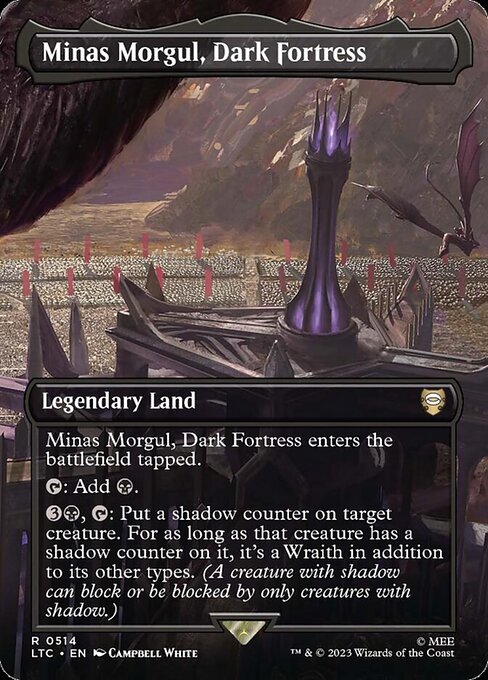 Minas Morgul, Dark Fortress (514) - BORDERLESS - Foil Lightly Played / ltr