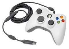 White Xbox 360 Wired Controller - Xbox 360 - Used