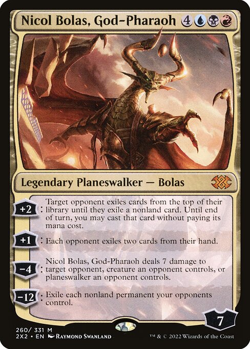Nicol Bolas, God-Pharaoh (260) - Lightly Played / 2x2
