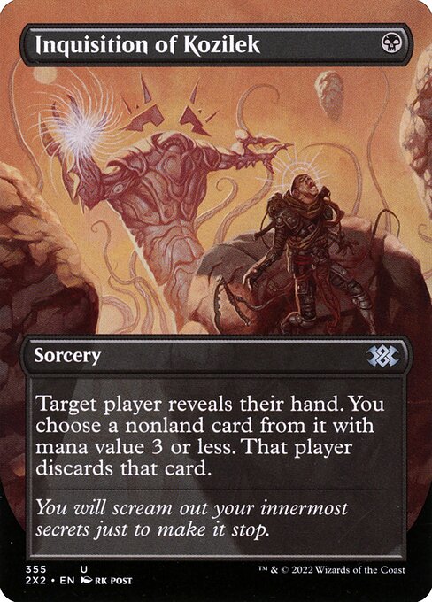 Inquisition of Kozilek (355) - BORDERLESS - Foil Lightly Played / 2x2