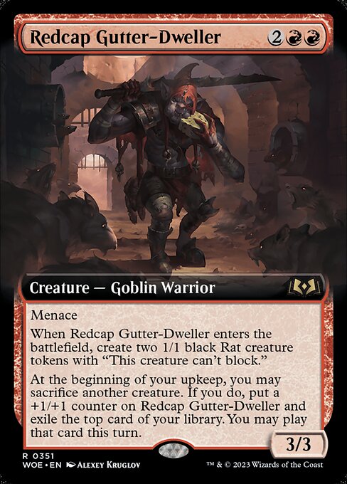 Redcap Gutter-Dweller (351) - EXTENDED ART - Lightly Played / woe
