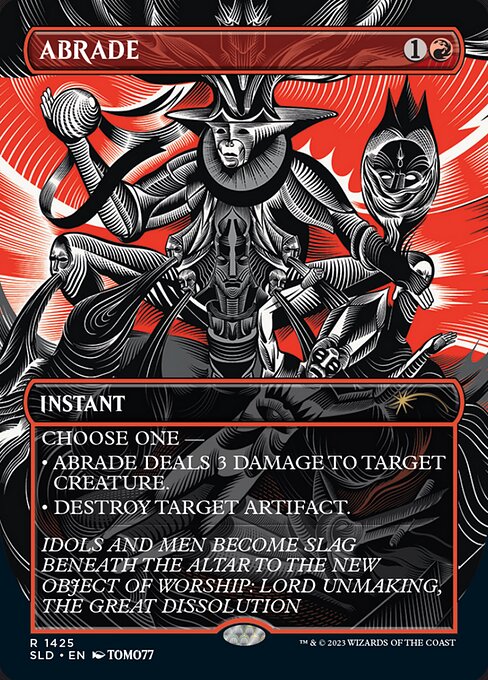 Abrade (1425) - BORDERLESS - FULL ART - Lightly Played / sld