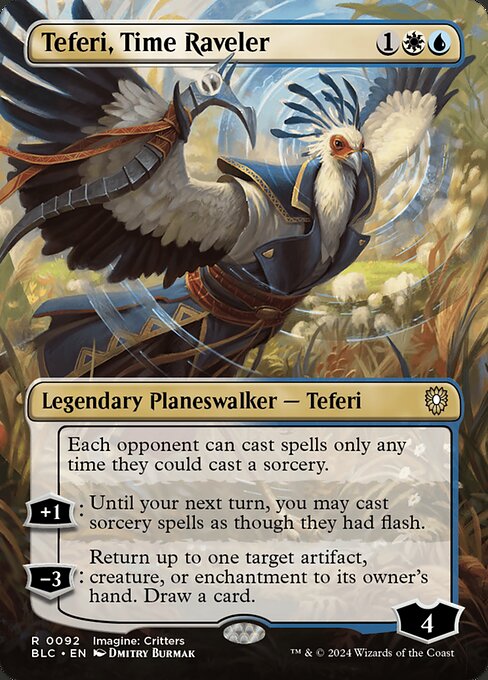 Teferi, Time Raveler (92) - BORDERLESS - Lightly Played / blb
