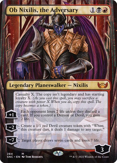 Ob Nixilis, the Adversary (284) - BORDERLESS - Lightly Played / snc