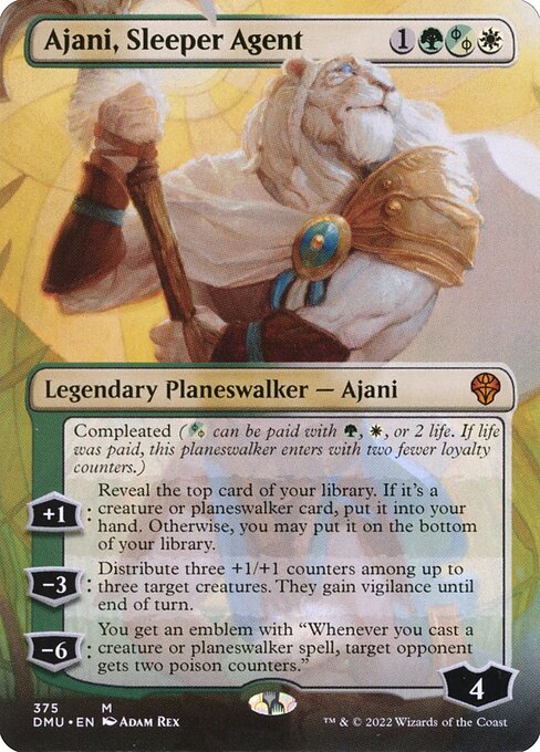 Ajani, Sleeper Agent (375) - BORDERLESS - Lightly Played / dmu