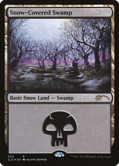 Snow-Covered Swamp (3) - Foil Lightly Played / sld