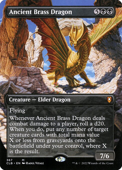 Ancient Brass Dragon (367) - BORDERLESS - Heavily Played / clb