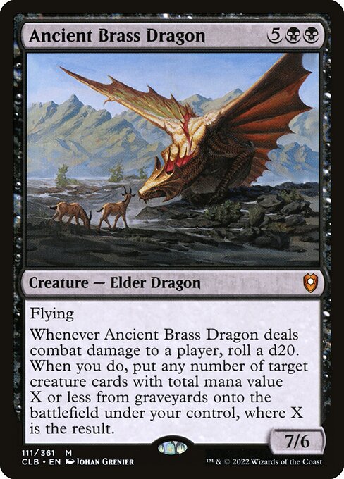Ancient Brass Dragon (111) - Foil Lightly Played / clb