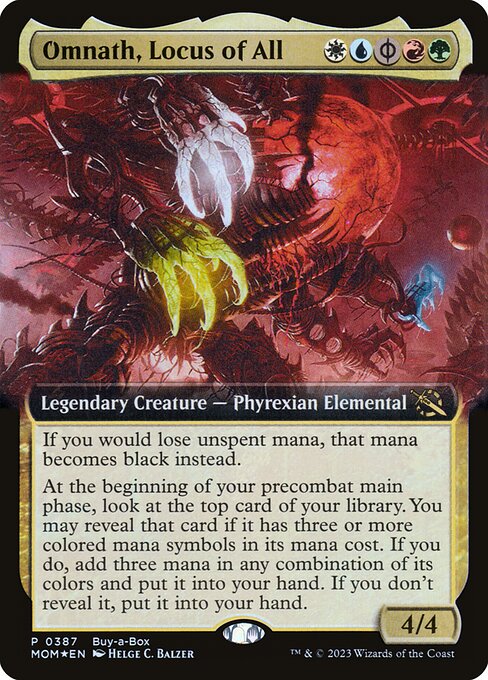 Omnath, Locus of All (387) - EXTENDED ART - Foil Heavily Played / mom