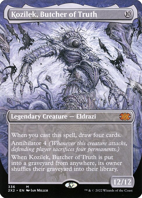 Kozilek, Butcher of Truth (336) - BORDERLESS - Foil Lightly Played / 2x2