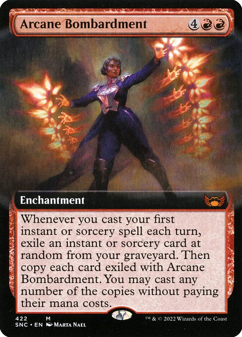 Arcane Bombardment (422) - EXTENDED ART - Foil Lightly Played / snc