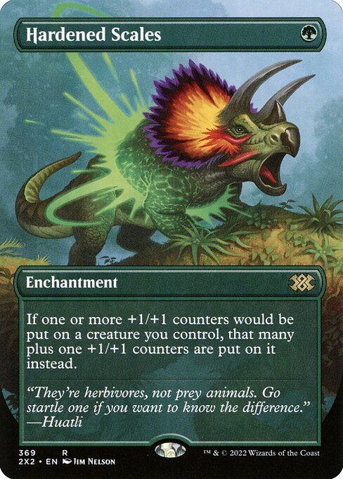 Hardened Scales (369) - BORDERLESS - Foil Lightly Played / 2x2