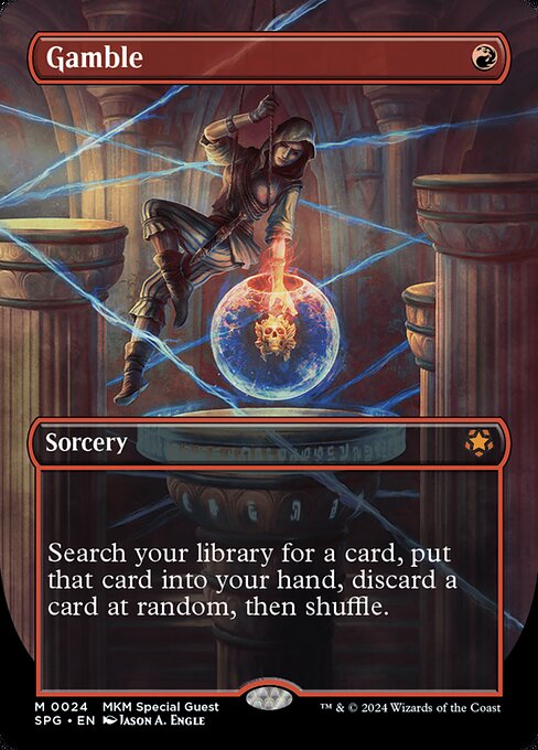 Gamble (24) - BORDERLESS - FULL ART - Lightly Played / spg