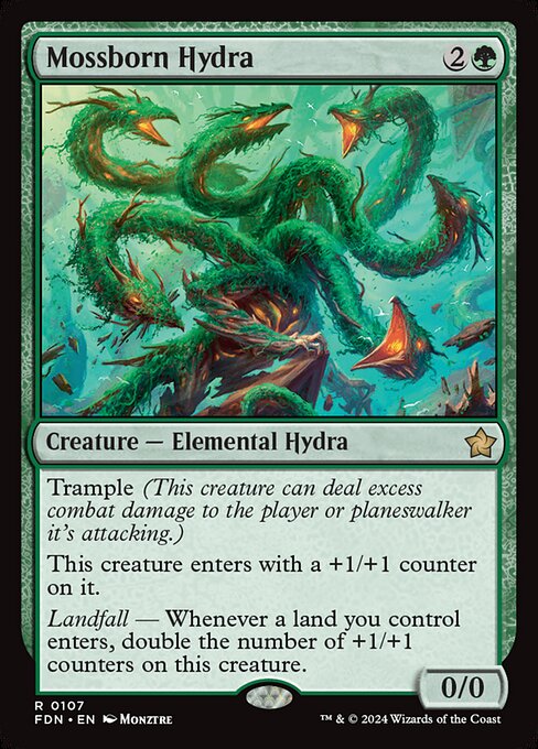 Mossborn Hydra (107) - Lightly Played / fdn