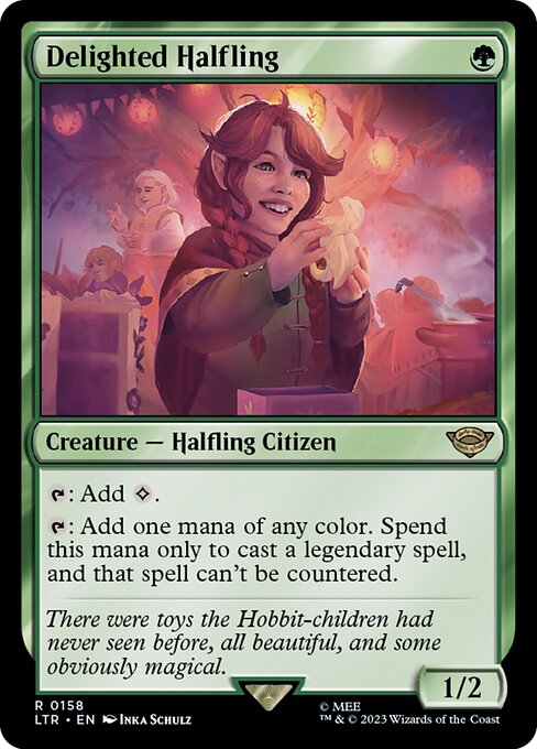 Delighted Halfling (158) - Foil Lightly Played / ltr