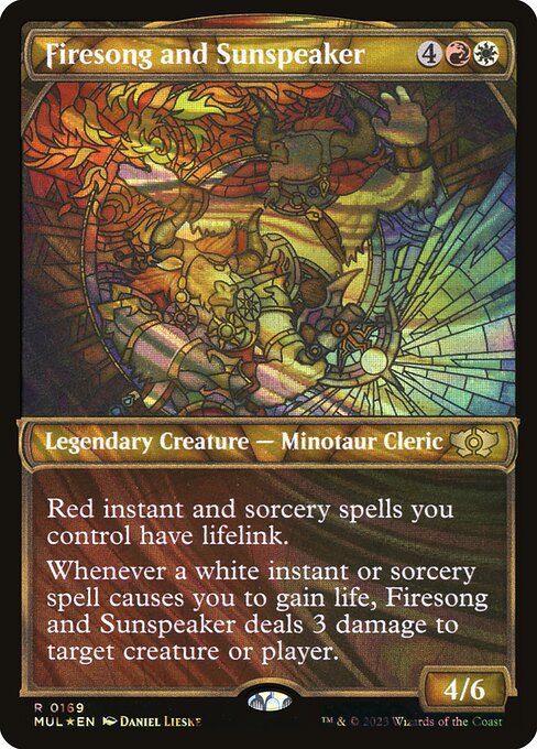 Firesong and Sunspeaker (169) - SHOWCASE - Foil Lightly Played / mom
