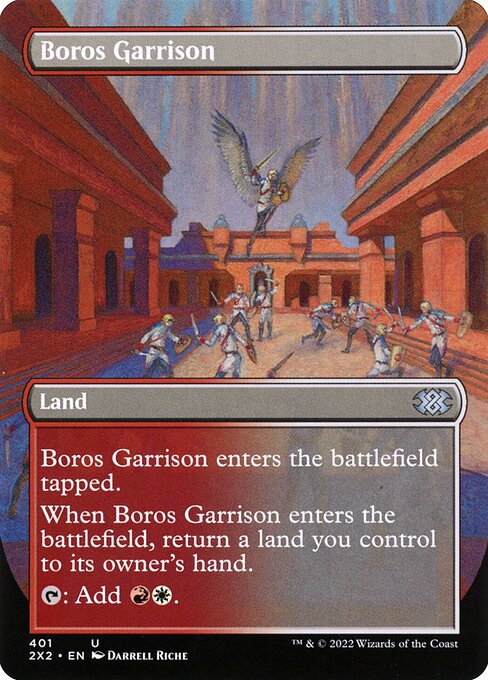 Boros Garrison (401) - BORDERLESS - Foil Lightly Played / 2x2
