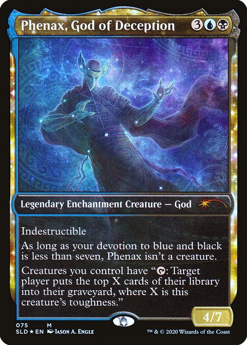 Phenax, God of Deception (75) - SHOWCASE - FULL ART - Foil Lightly Played / sld