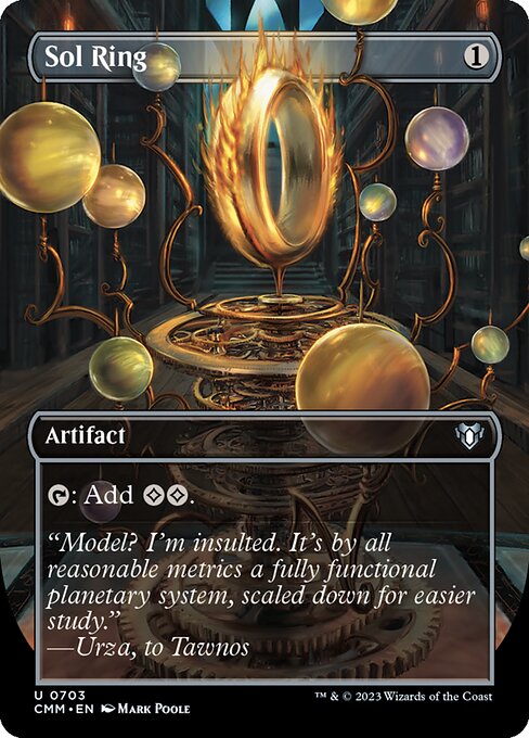 Sol Ring (703) - BORDERLESS - FULL ART - Lightly Played / cmm