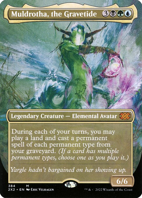 Muldrotha, the Gravetide (384) - BORDERLESS - Foil Heavily Played / 2x2
