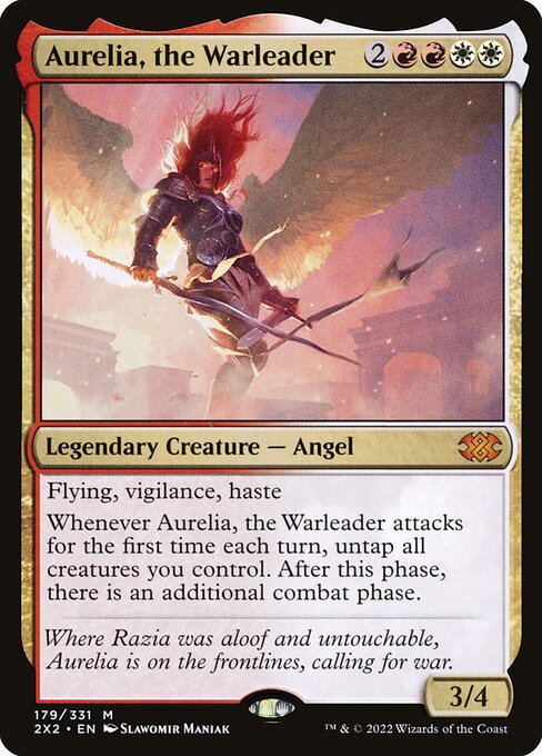 Aurelia, the Warleader (179) - Foil Lightly Played / 2x2