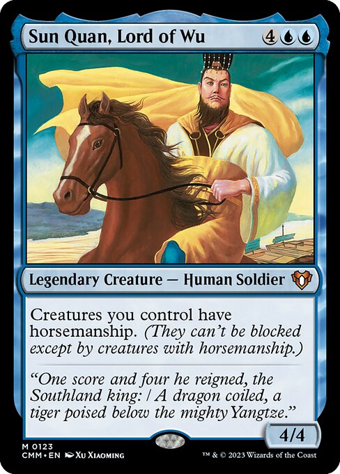 Sun Quan, Lord of Wu (123) - Lightly Played / cmm