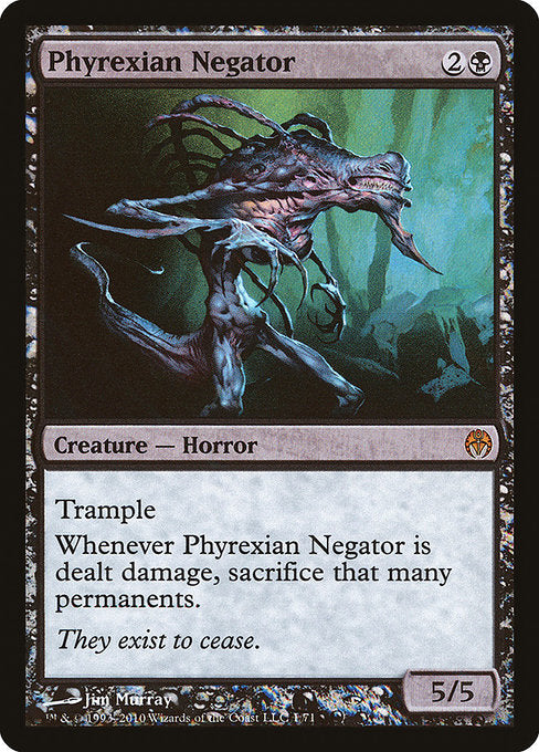 Phyrexian Negator (1) - Foil Moderately Played / dde