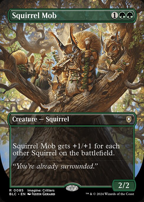 Squirrel Mob (85) - BORDERLESS - Foil Lightly Played / blb