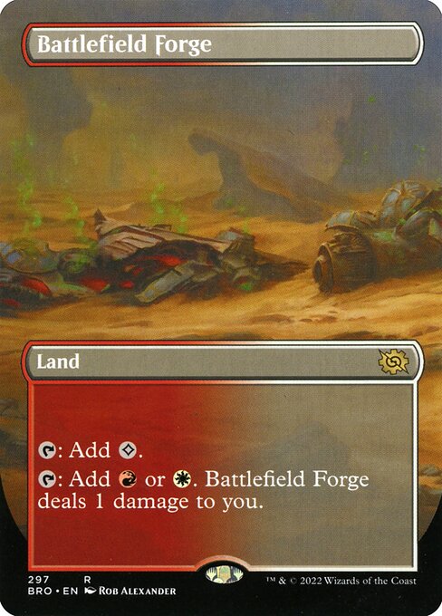 Battlefield Forge (297) - BORDERLESS - FULL ART - Foil Lightly Played / bro