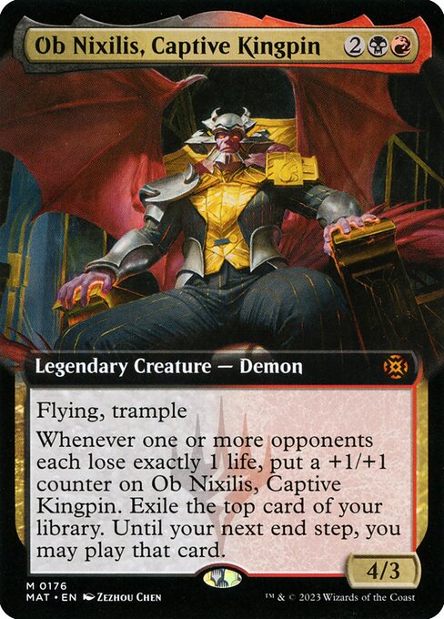 Ob Nixilis, Captive Kingpin (176) - EXTENDED ART - Foil Moderately Played / mat