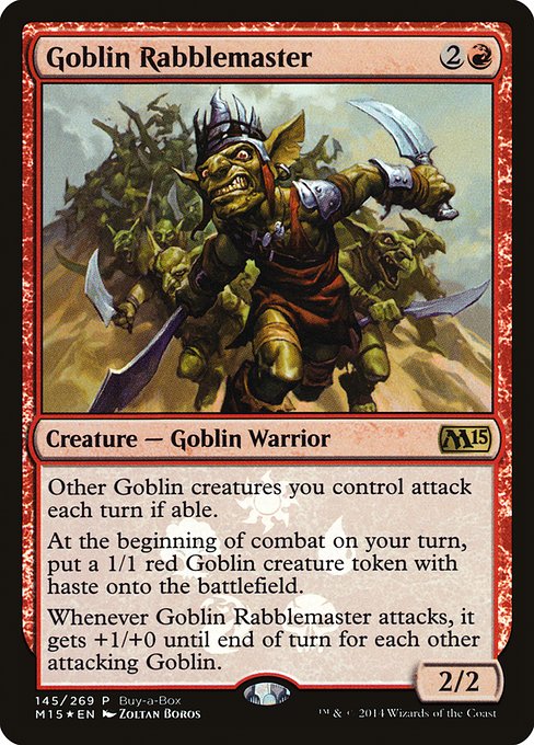 Goblin Rabblemaster (145) - Foil Moderately Played / m15