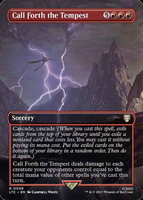 Call Forth the Tempest (509) - BORDERLESS - Foil Lightly Played / ltr