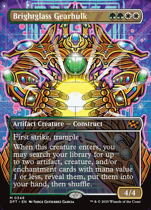Brightglass Gearhulk (348) - BORDERLESS - Foil Lightly Played / dft