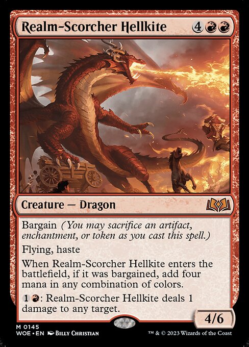 Realm-Scorcher Hellkite (145) - Lightly Played / woe