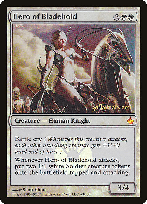 Hero of Bladehold (8★) - Foil Heavily Played / mbs