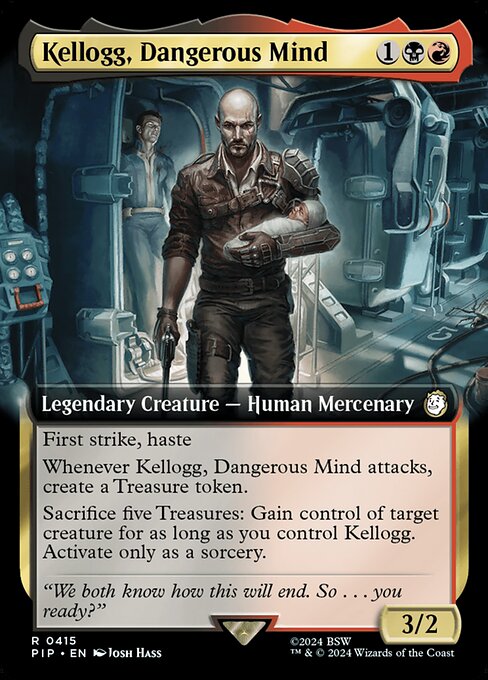 Kellogg, Dangerous Mind (415) - EXTENDED ART - Foil Lightly Played / pip